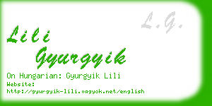 lili gyurgyik business card